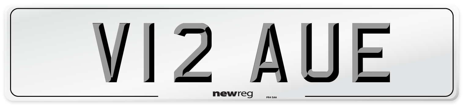 V12 AUE Number Plate from New Reg